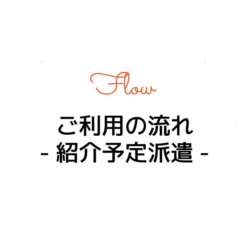 ご利用の流れ 紹介予定派遣